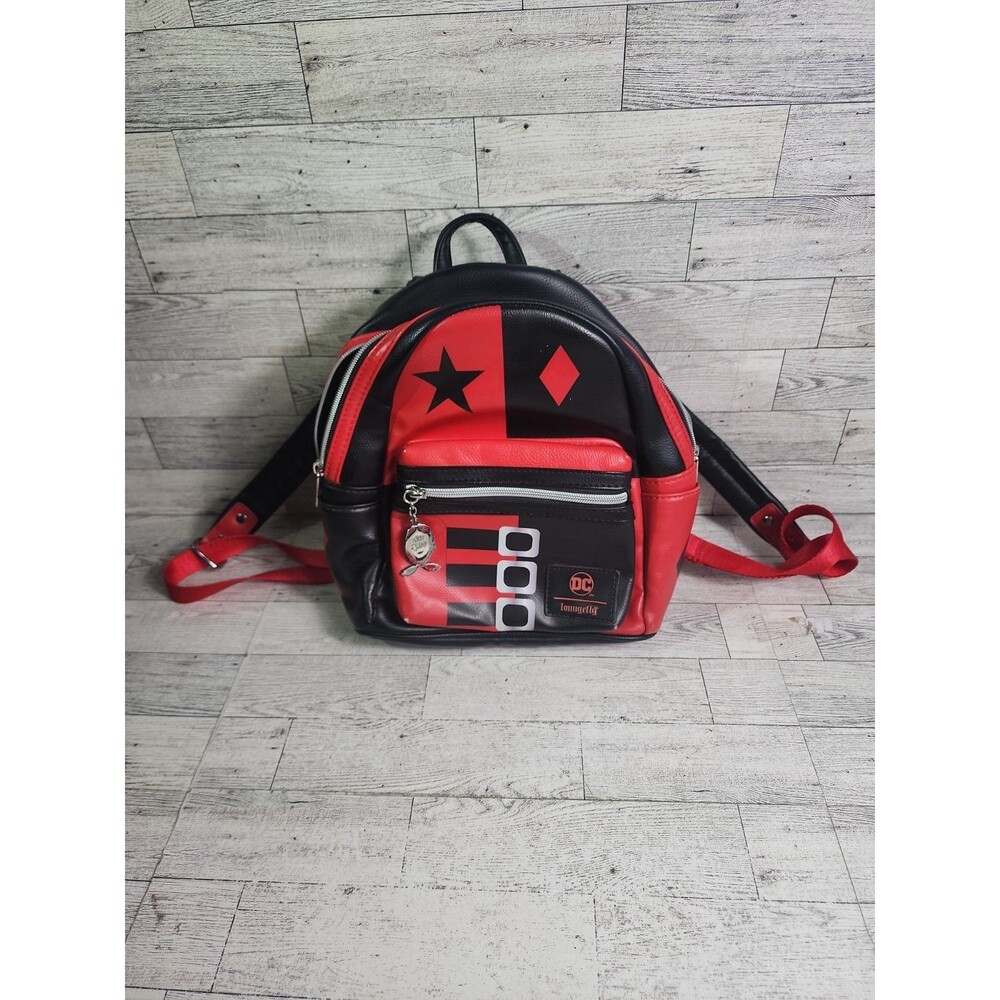 Loungefly X DC Harley Quinn Suicide Squad Mini Backpack RARE DESIGN Cosplay 12"